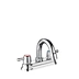 4" Double Level Handle Curved Spout Chroming Basin Faucet